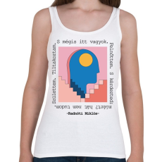 PRINTFASHION Radnóti Miklós - Születtem. Tiltakoztam. - Női atléta - Fehér