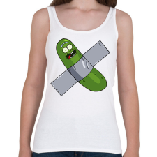 PRINTFASHION Ragasztós uborka Rick - Női atléta - Fehér női trikó