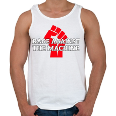 PRINTFASHION Rage against - Férfi atléta - Fehér