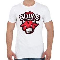 PRINTFASHION Raging Bulls - Férfi póló - Fehér