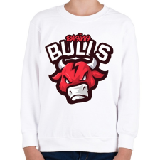 PRINTFASHION Raging Bulls - Gyerek pulóver - Fehér gyerek pulóver, kardigán