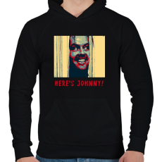 PRINTFASHION ragyogás - Férfi kapucnis pulóver - Fekete