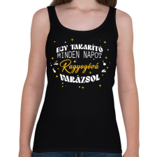 PRINTFASHION Ragyogóvá varázsol - Női atléta - Fekete női trikó