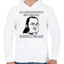 PRINTFASHION Ráhajtottam egy csajra. - Férfi kapucnis pulóver - Fehér férfi pulóver, kardigán
