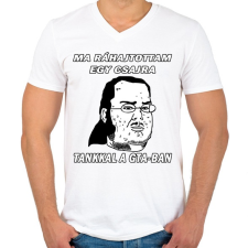 PRINTFASHION Ráhajtottam egy csajra. - Férfi V-nyakú póló - Fehér férfi póló