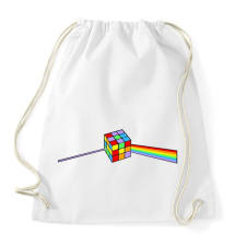 PRINTFASHION Rainbow cube - Sportzsák, Tornazsák - Fehér tornazsák