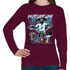 PRINTFASHION Rajtaütés - Női pulóver - Bordó női pulóver, kardigán