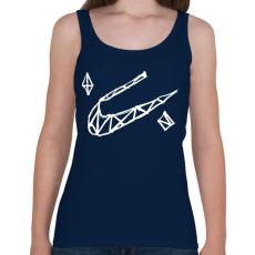 PRINTFASHION rajzolNIKEll.fehér - Női atléta - Sötétkék