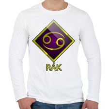 PRINTFASHION Rák - Férfi hosszú ujjú póló - Fehér férfi póló