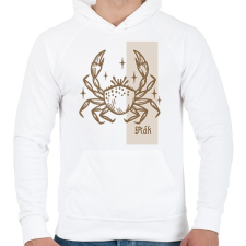 PRINTFASHION Rák horoszkóp - Férfi kapucnis pulóver - Fehér női pulóver, kardigán