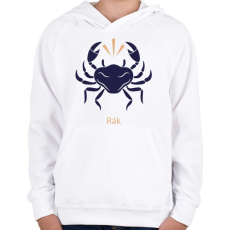PRINTFASHION Rák minta - Gyerek kapucnis pulóver - Fehér