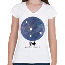 PRINTFASHION Rák - Női V-nyakú póló - Fehér női póló