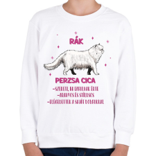 PRINTFASHION Rák - Perzsa cica - Gyerek pulóver - Fehér gyerek pulóver, kardigán