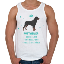PRINTFASHION Rák - Rottweiler - Férfi atléta - Fehér atléta, trikó