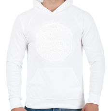 PRINTFASHION Rakamazi turul - Férfi kapucnis pulóver - Fehér