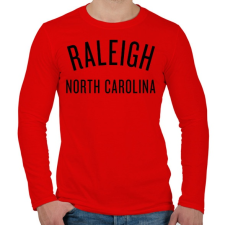 PRINTFASHION Raleigh - Férfi hosszú ujjú póló - Piros férfi póló