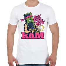 PRINTFASHION Rambo RAM - Férfi póló - Fehér férfi póló