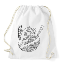 PRINTFASHION Ramen hullám - Sportzsák, Tornazsák - Fehér tornazsák