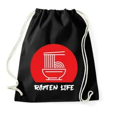 PRINTFASHION Ramen life - Sportzsák, Tornazsák - Fekete tornazsák