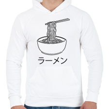 PRINTFASHION Ramen tészta - Férfi kapucnis pulóver - Fehér férfi pulóver, kardigán