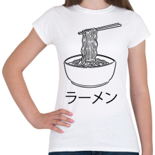 PRINTFASHION Ramen tészta - Női póló - Fehér női póló