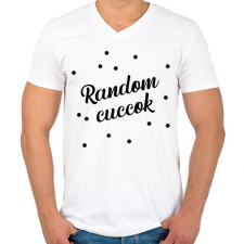 PRINTFASHION Random cuccok - Táska minta - Férfi V-nyakú póló - Fehér férfi póló