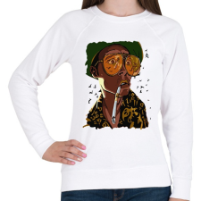 PRINTFASHION Raoul Duke - Női pulóver - Fehér női pulóver, kardigán