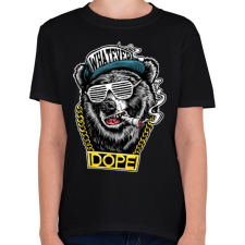 PRINTFASHION Rap medve - Gyerek póló - Fekete gyerek póló