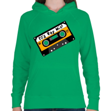 PRINTFASHION Rap Mix 80's retro zenék - Női kapucnis pulóver - Zöld női pulóver, kardigán