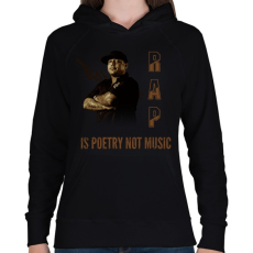 PRINTFASHION RAP - Női kapucnis pulóver - Fekete