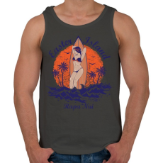 PRINTFASHION Rapa Nui - Férfi atléta - Sötétszürke