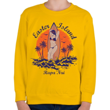 PRINTFASHION Rapa Nui - Gyerek pulóver - Sárga gyerek pulóver, kardigán