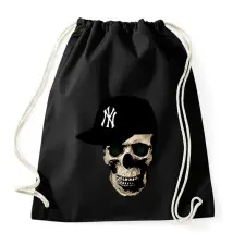 PRINTFASHION rapper skull - Sportzsák, Tornazsák - Fekete tornazsák