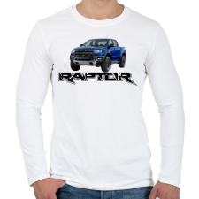 PRINTFASHION Raptor - Férfi hosszú ujjú póló - Fehér férfi póló