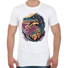 PRINTFASHION raptor - Férfi póló - Fehér férfi póló