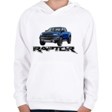 PRINTFASHION Raptor - Gyerek kapucnis pulóver - Fehér gyerek pulóver, kardigán