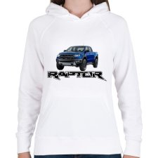 PRINTFASHION Raptor - Női kapucnis pulóver - Fehér női pulóver, kardigán