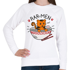 PRINTFASHION Rar-men - Női pulóver - Fehér női pulóver, kardigán