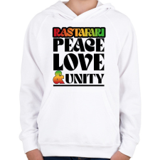 PRINTFASHION Rastafari - Gyerek kapucnis pulóver - Fehér gyerek pulóver, kardigán