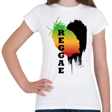PRINTFASHION Rasztás raggea - Női póló - Fehér