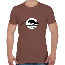 PRINTFASHION rat - Férfi póló - Mogyoróbarna