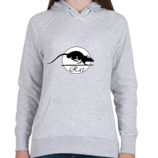 PRINTFASHION rat - Női kapucnis pulóver - Sport szürke női pulóver, kardigán