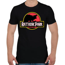 PRINTFASHION Ratassic Park - Férfi póló - Fekete