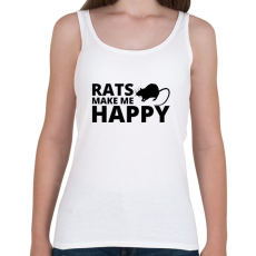 PRINTFASHION Rats make me happy - Női atléta - Fehér