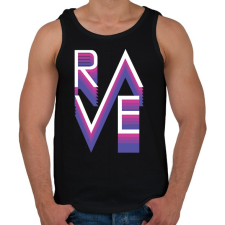 PRINTFASHION Rave - Férfi atléta - Fekete atléta, trikó