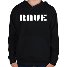 PRINTFASHION RAVE - Gyerek kapucnis pulóver - Fekete gyerek pulóver, kardigán