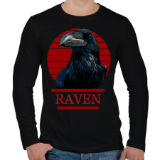 PRINTFASHION Raven - Férfi hosszú ujjú póló - Fekete férfi póló