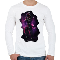 PRINTFASHION Raven - Fortnite - Férfi hosszú ujjú póló - Fehér