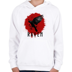 PRINTFASHION RAVEN - Gyerek kapucnis pulóver - Fehér