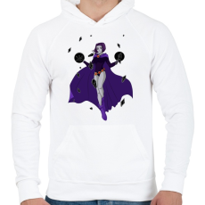 PRINTFASHION Raven - Tenn Titan - Férfi kapucnis pulóver - Fehér